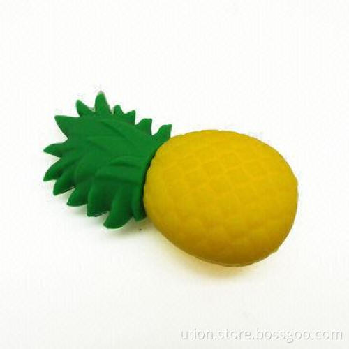PVC Pineapple-shaped USB Flash Memory with 1 to 32GB Memory Capacity, Free Sample